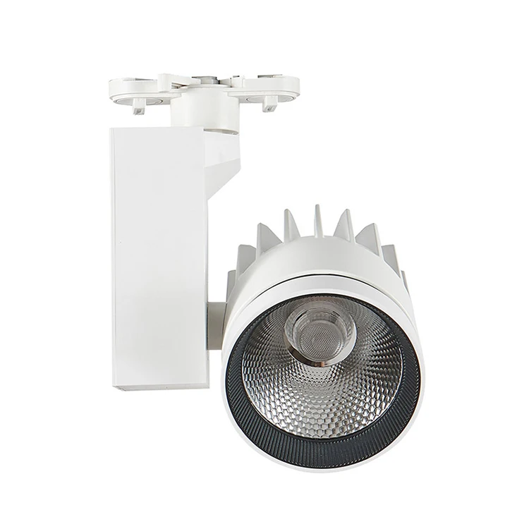 High Quality Modern Commercial Led Track Light Fixture High Lumen Ra80 COB Spot Light Aluminium Casing 2 3 4 Wire No Flickering