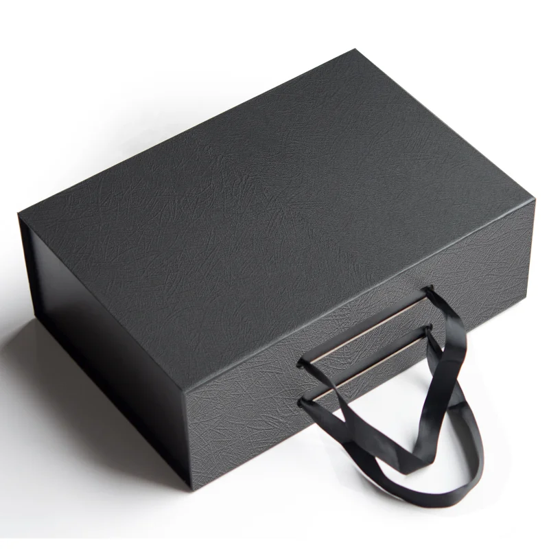 Wholesale Custom Cosmetic Make Up Rigid Foldable Box Collapsible Rigid Box Magnetic Paper Box Packaging With Logo Lid Ribbon