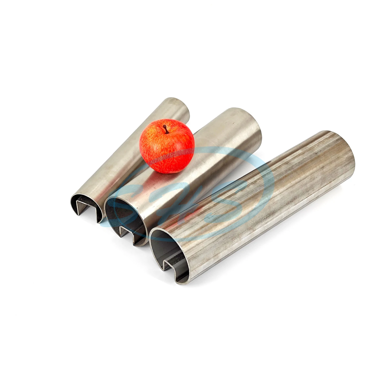 TP304 316stainless grooved pipe Dia 3.5 inch tube with single groove & polishing surface 88.9x4.0x(slot 25x22x25) for handrail