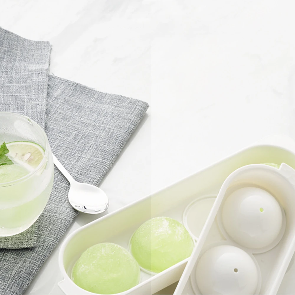 Food grade Whiskey Ice Ball Maker  Mold silicone ice cube balls for summer whiskey Silicone Ice Cube Trays