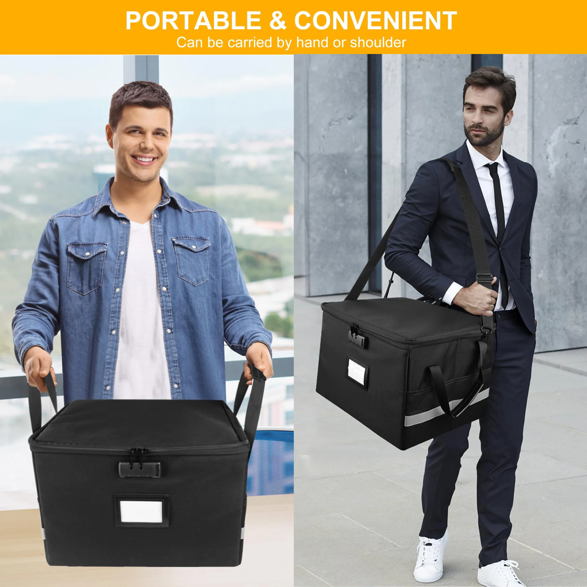 Large Capacity Fireproof Waterproof Secure Document Organizer Password Safe Storage Bag Contracts Data Archives Filing Product