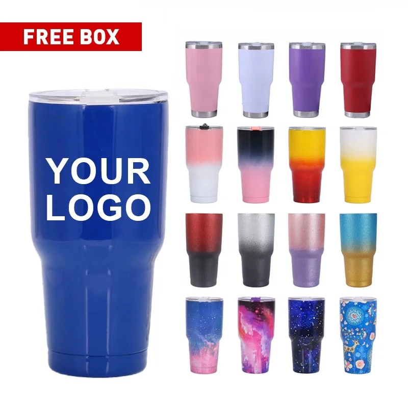 Double wall 30oz vacuum tumbler stainless steel 304 customizable thermal coffee cups mugs sublimation car travel mug