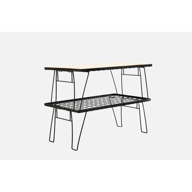 Areffa Outdoor Portable Korea Roll folding metal bamboo Grain Camping Tea Table For Picnic