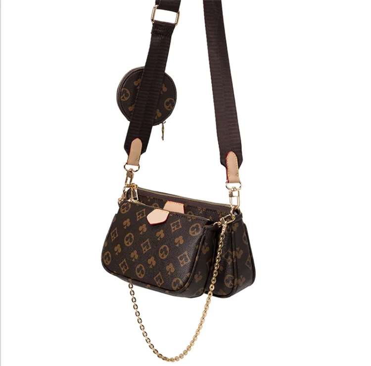 
2021new mahjong bag three-in-one female single shoulder armpit broadband cross-body bag printed Inclined shoulder bag 