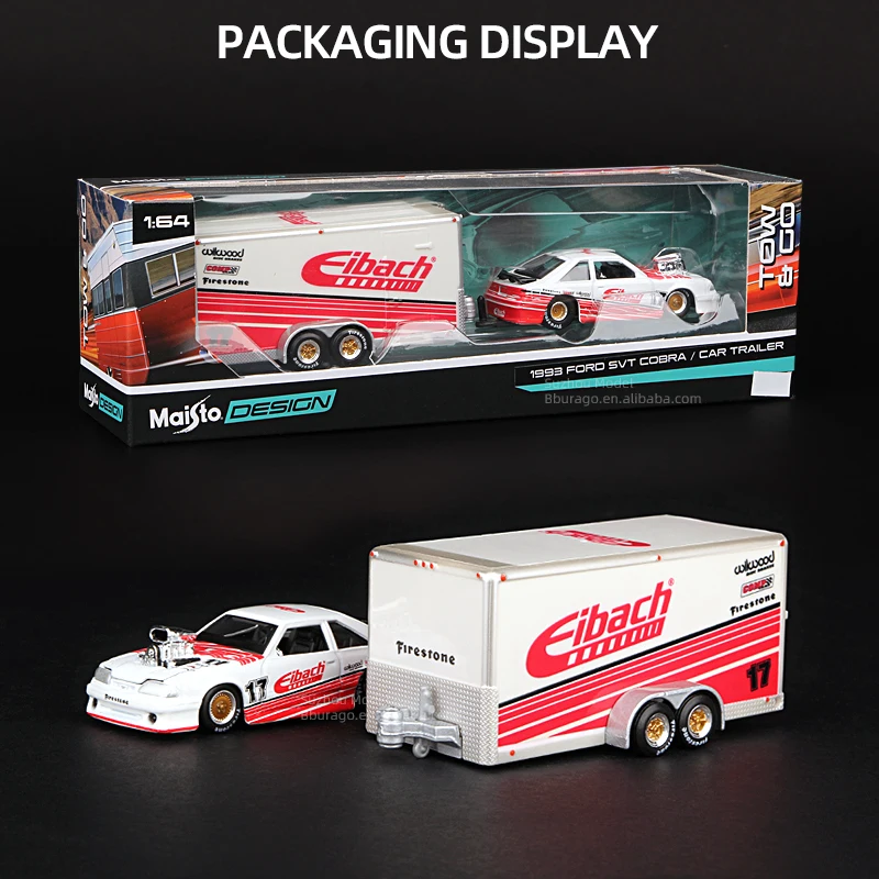 Maisto 1:64 Campers Touring Caren Closed Car Trailer Staples Transport  Dicast Model Cars Toy Vehicle Toys Models Car Toys