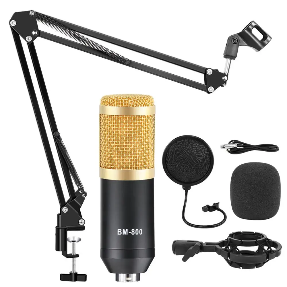 Factory Studio Audio Interface Recording External Live bm-800 Karaoke mic V8 Sound Card For Condenser Microphone