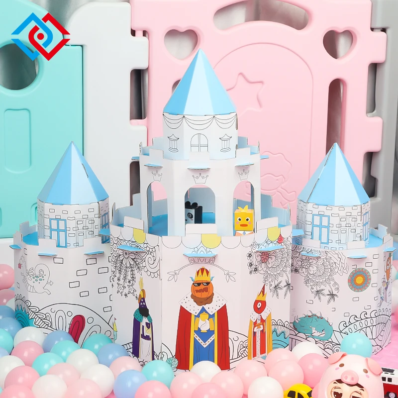 OEM красочные крафт-бумаги для детей дом расцветки долле бумага игровой домик