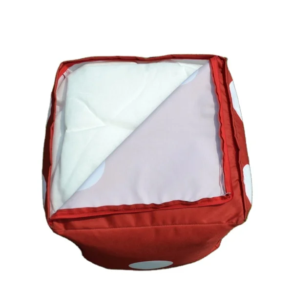 China factory cheap 45x45cm square pouf ottoman wooden cube dice chair stool