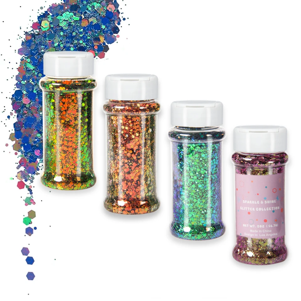 Magic Color Shifting Chunky Flake Chameleon Opal Flakes Shaker Cosmetic Grade Chameleon Glitter For Nail Makeup