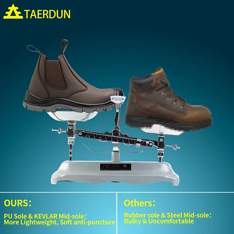 Легкие рабочие ботинки с стальным носком безопасная Мужская Промышленная защитная обувь кожаные защитные Caterpillarboots