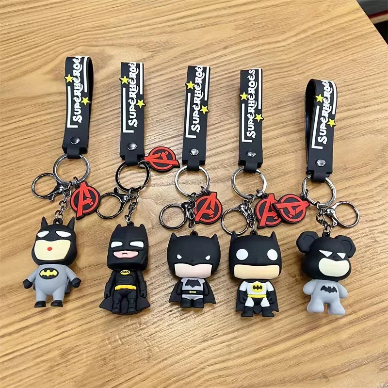 Крутой мультфильм Marvel DC летучая мышь человек чудо женщина брелок