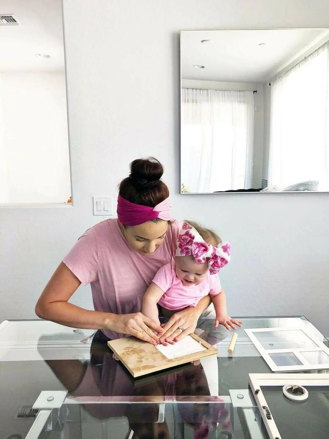 Baby Handprint and Footprint Kit Keepsake Baby Shower Gifts for Mom Baby Picture Photo Frame