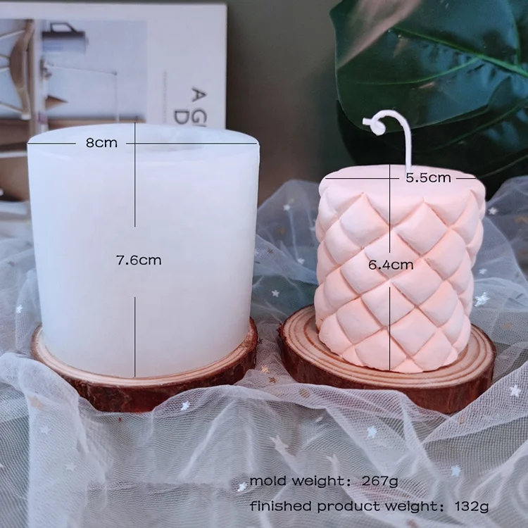 OEM ODM molde de vela de silicona supplies shape wholesale large cement candle jar 3d rubber geometry silicone candle mold