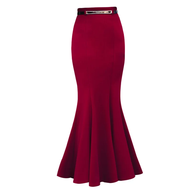 
Fashion Wine Red Burgundy Evening Party Skirt 