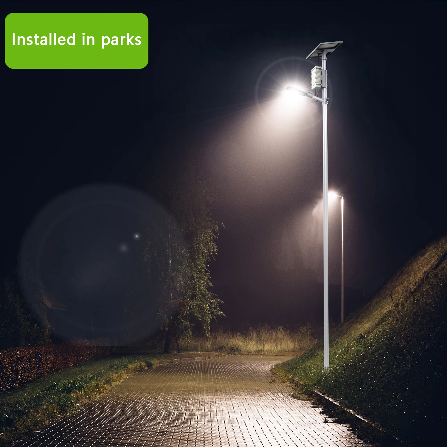 LUXINT 12 Hours Large Capacity Battery Dimming IP67 Outdoor 80W/100W Solar LED Street Light