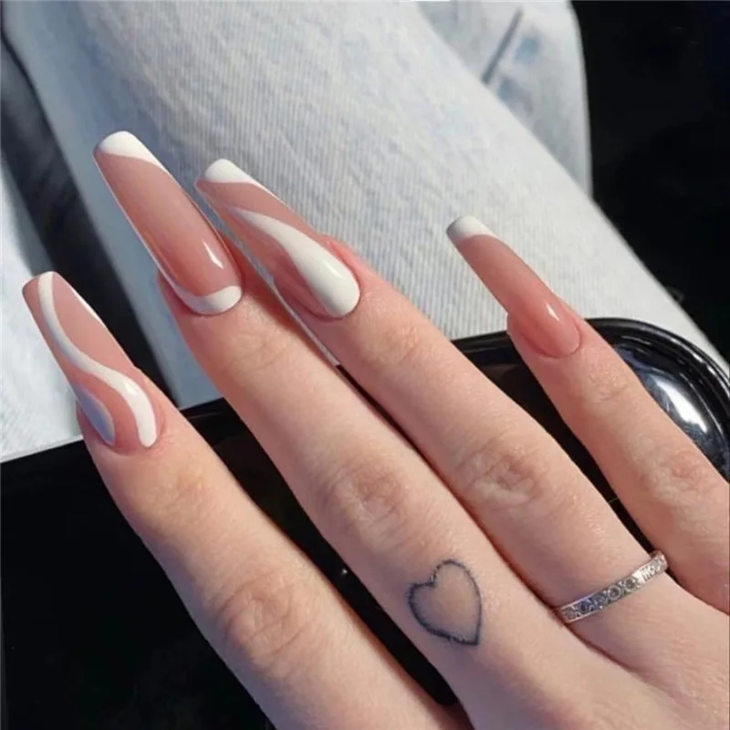 Latest Fashion fast delivery wholesale Private Label New arrival  False Nails Coffin Almond Ballerina Artificial Fingernails