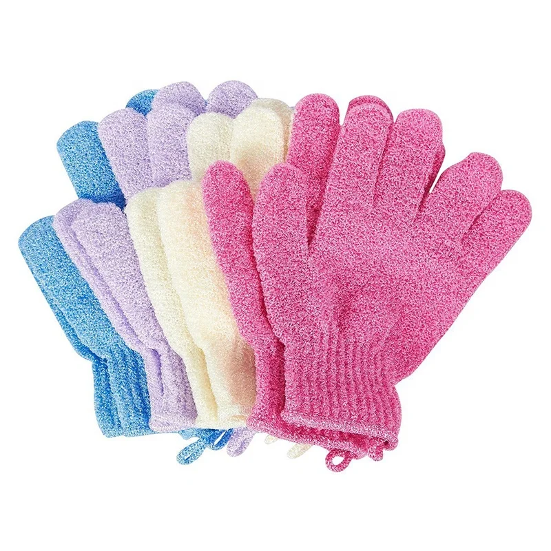 Nylon single color bath gloves exfoliate exfoliating glove remove dead skin