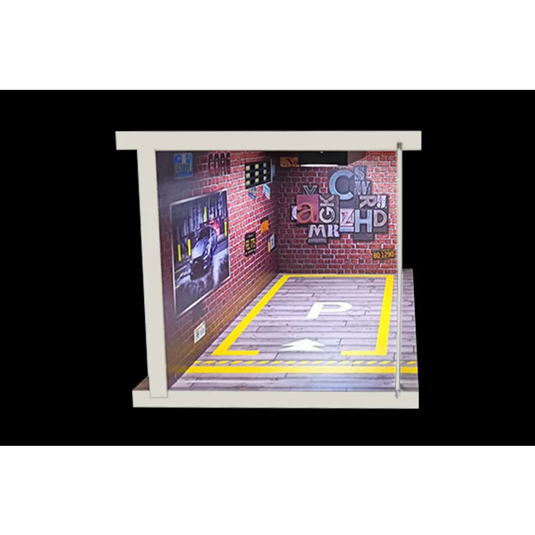 1/24 Scale Parking Lot Scene Garage Diecast Car Show Display Cabinet Collection Decor