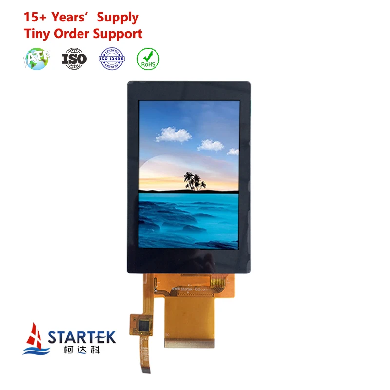 3.5 Inch SPI/RGB/MCU interface ST7796S full viewing angle 320x480 Resolution 350nits TFT 3.5 inch lcd