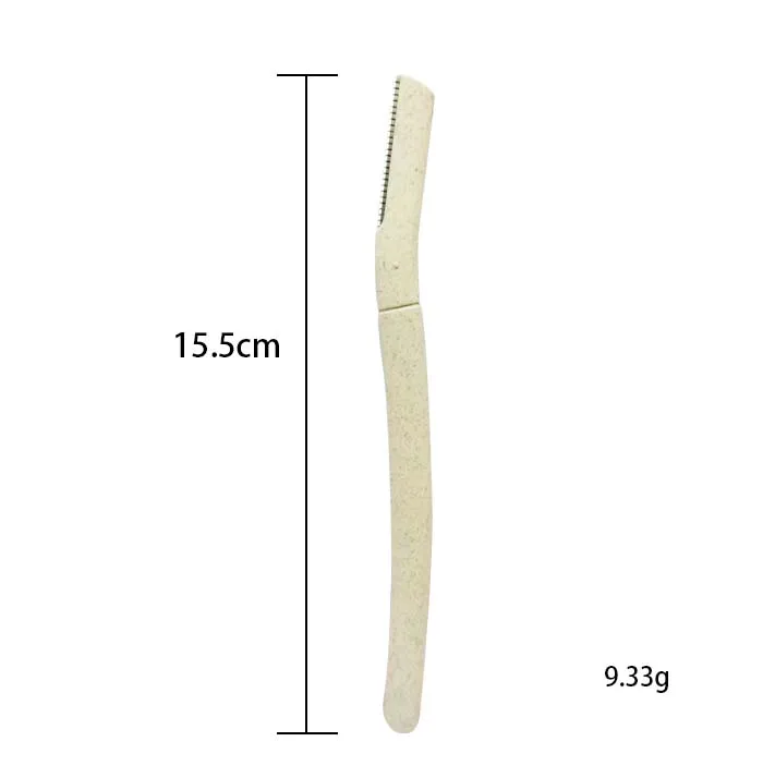 Private Label Eco Friendly Biodegradable Wheat Straw Eyebrow Razor Facial Razor Eyebrow Razors Trimmer