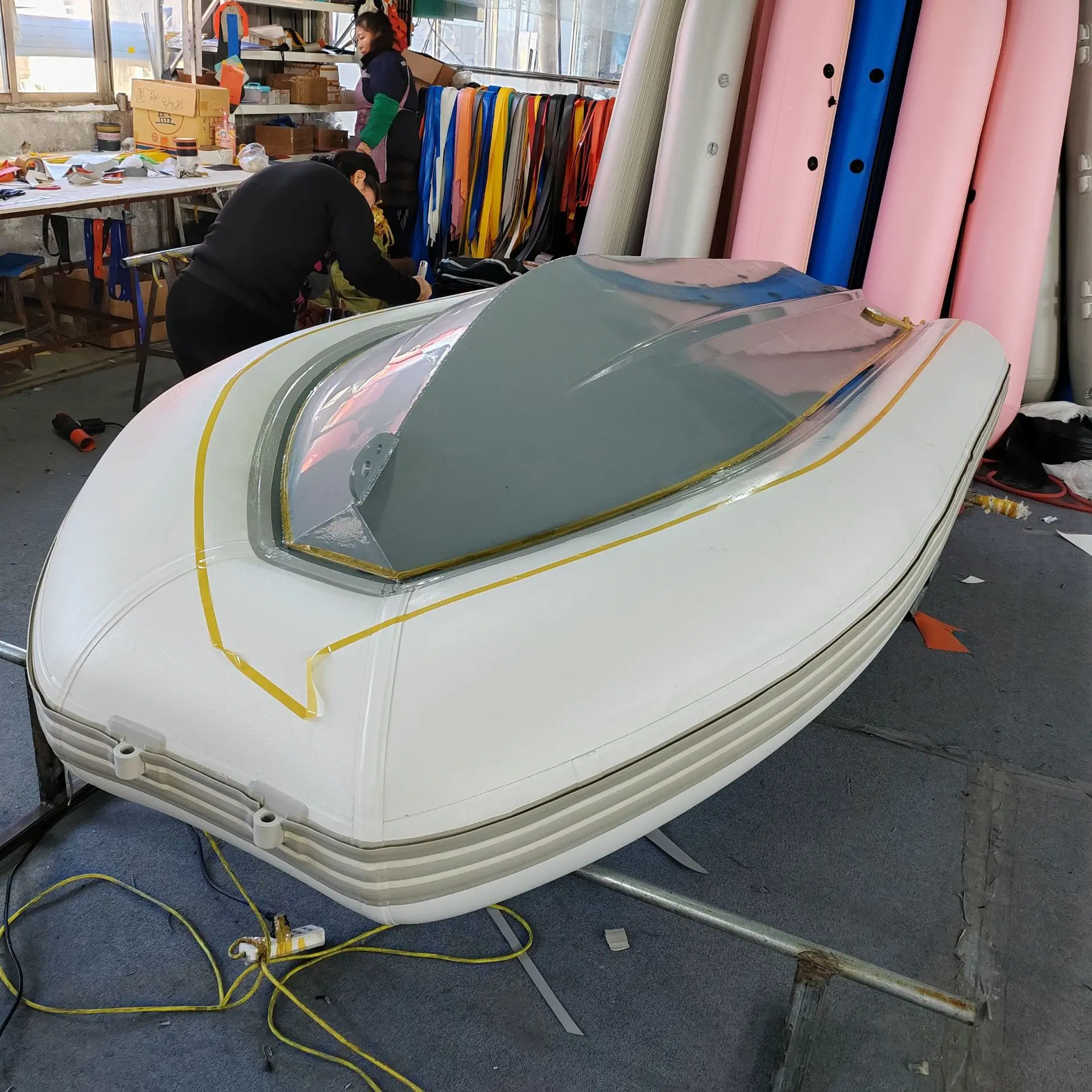 Ce rib 390 China Rigide Gonflable Ponton Pedal Patrol Inflatable Boat With Motor