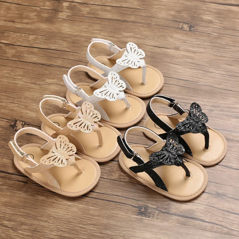 Wholesale Summer Newborn Prewalker Soft Infant Girl Shoes Kids Beach Barefoot Baby Sandals for girls