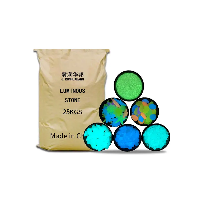High Quality Landscape Garden Glowing Luminous Glasses Stones Glow In The Dark Pebbles Stone Luminous