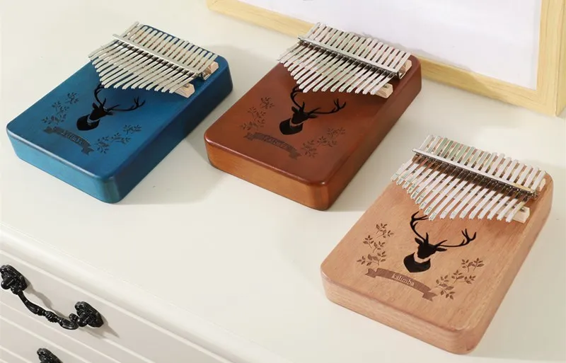 
mahogany kalimba musical instrument Kalimba 17 Keys Thumb Piano LK-08 