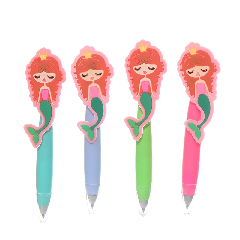 Высококачественная шариковая ручка, новейшие школьные принадлежности, Русалка, необычный герой, резиновая шариковая ручка