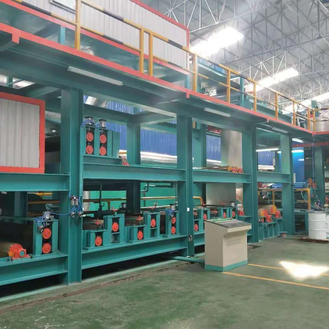 Color coating steel plate production line for continuous coating of metal sheet