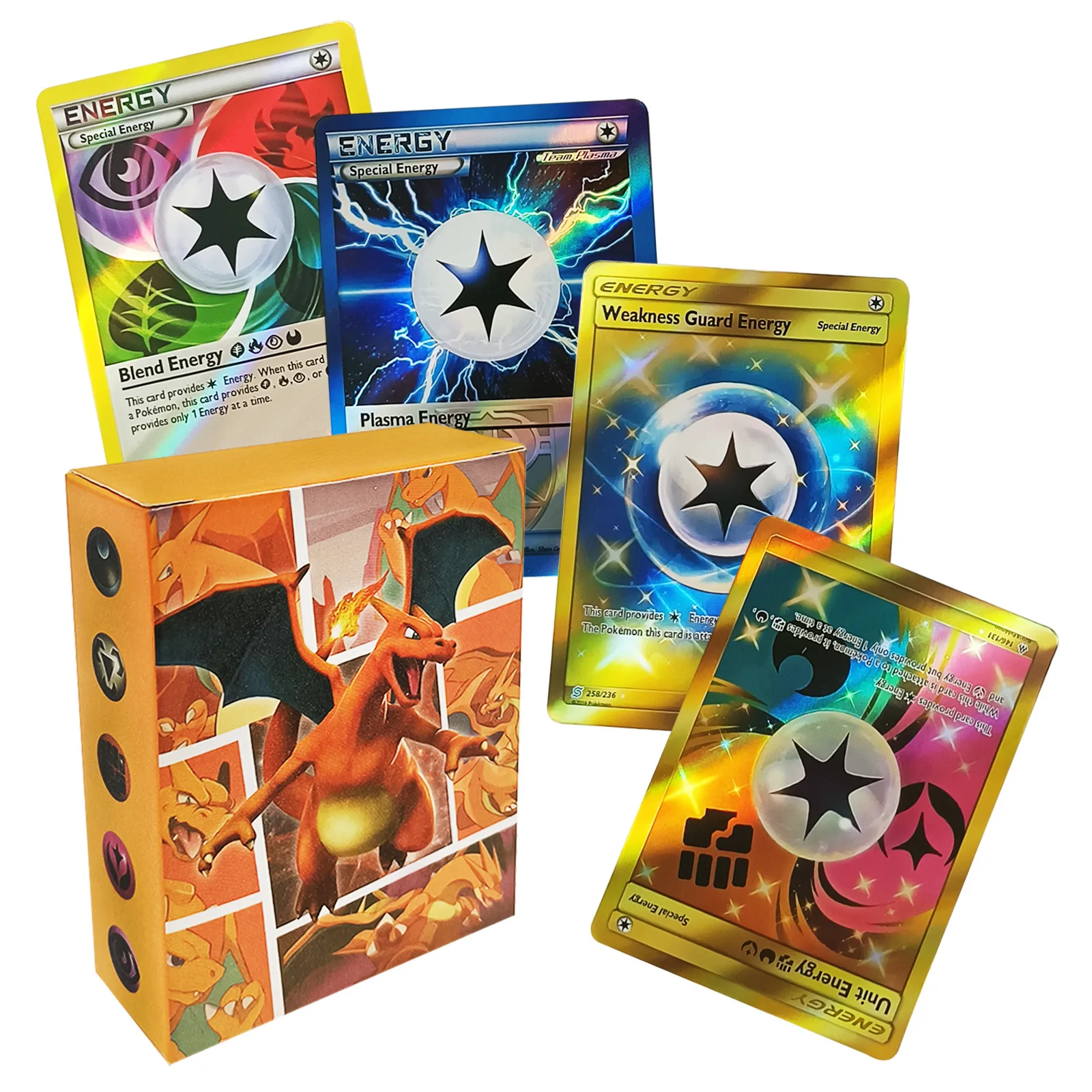 Japanese Anime Pocket Monster English Pokemoned Flash Energy Cards Game Trading no-repeat Rare Poker Cards