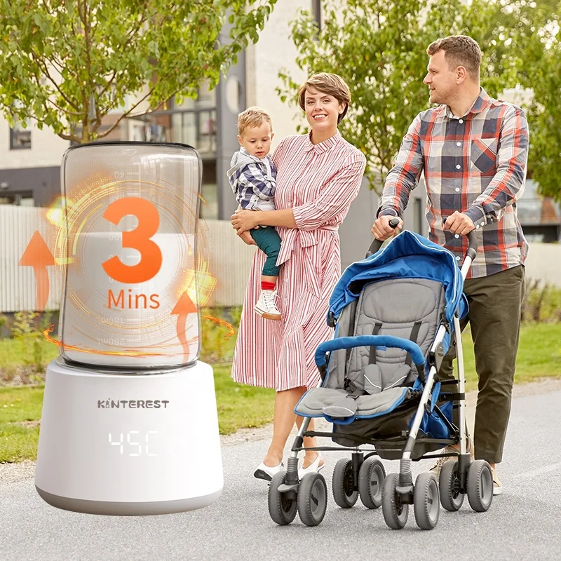 Kinterest brand new release ODM baby products milk warmer portable battery wireless power baby bottle warmer baby