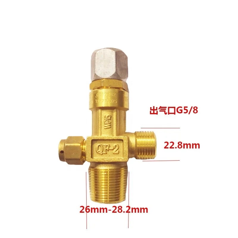 Brass Oxygen N2 O2 Air Cylinder Valve QF-2 Flapper Type