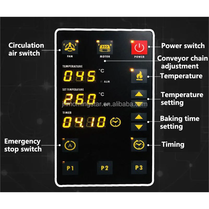 Continuous chain-type pizza oven gas conveyor pizza oven Hot Air Convection Gas Conveyor Pizza Oven Roast Beef Baked Egg Tarts