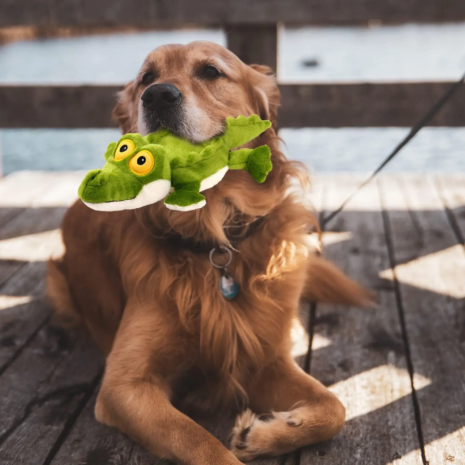 AFP Cute Soft Dog Plush Squeaky Toy Ultrasonic Pet Plush Chewing Toy With Silent Squeaker Squeakerless Interactive Dog Chew Toy