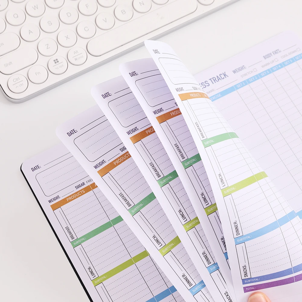IMODA Stationery A5 Fitness&Food Journal Nutrition&Workout Planner for Tracking, Progress, and Achieving Your Wellness Goals