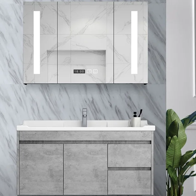 Wall Vanity Cabinets Corner Mounted Wooden Bathroom Bedroom Cabinet Shelf Storages