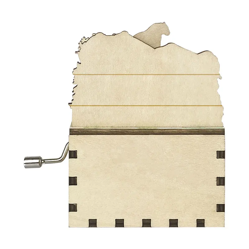 Custom Colorful Music Box Mini Animal World 3D Wooden Puzzle Hand Crank Music Boxes Festival Creative Toy for Kids