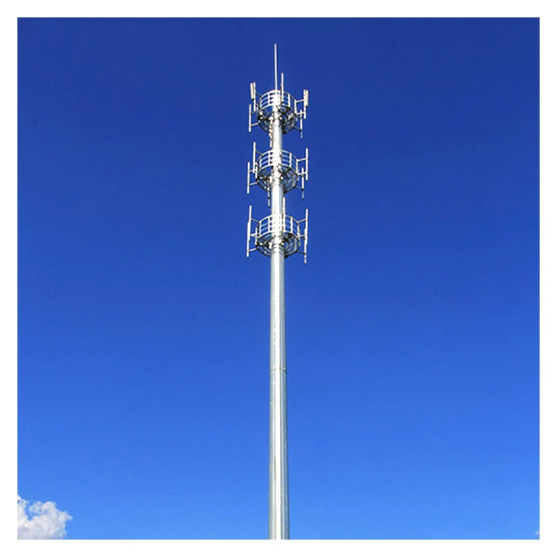 Factory Wholesale Mini Telecom Gsm Communication Pole Communication Monopole Pole From China