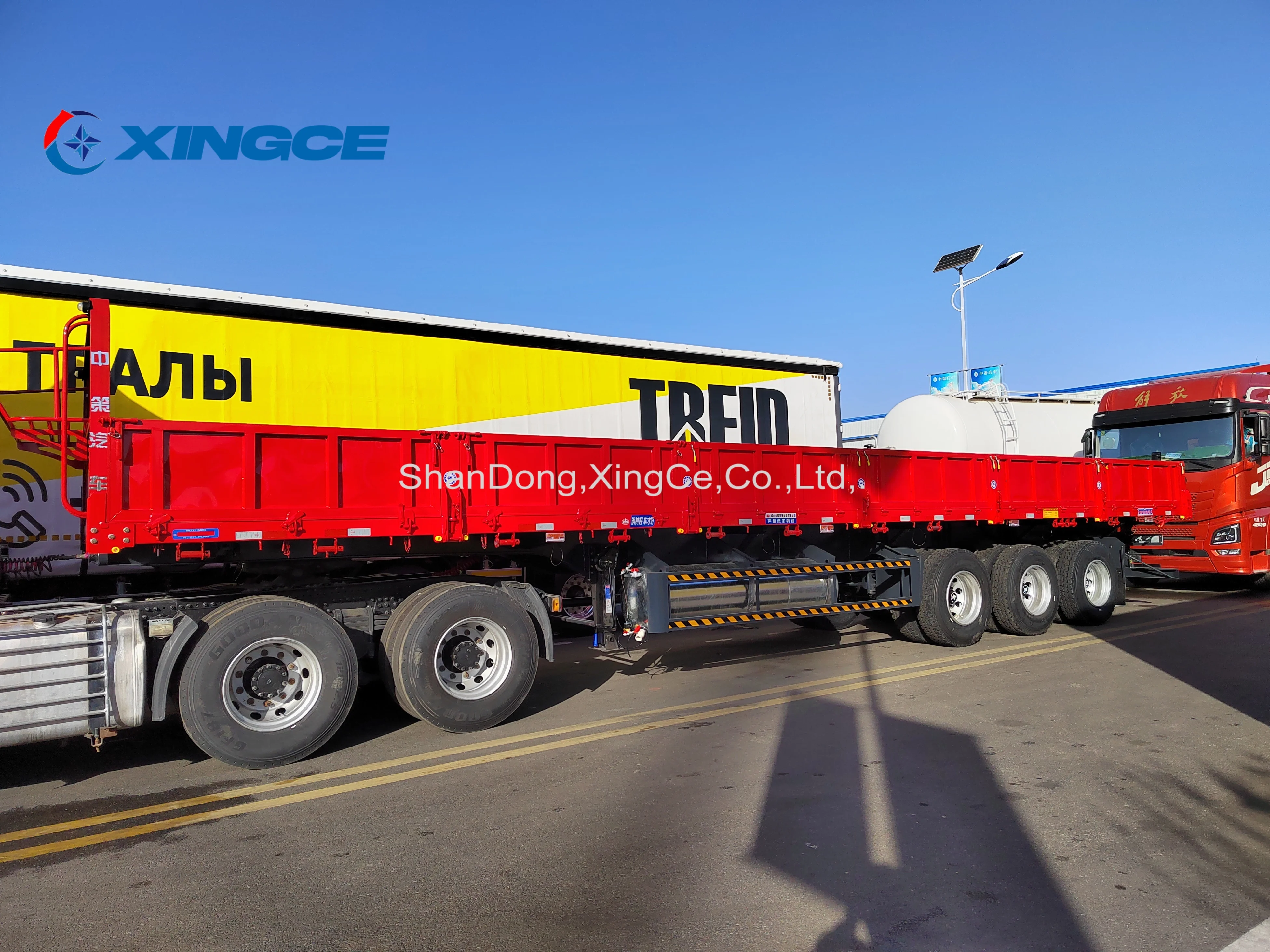 Brand NEW Hydraulic Side Dump trailer 3 Axles  Tipper Semi Truck Dumper Trailer For Sale
