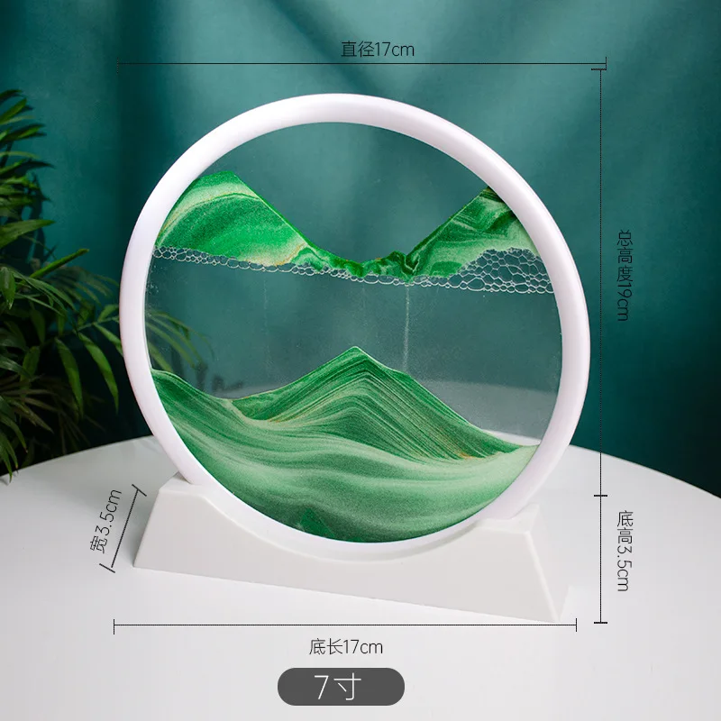 Фабричные 3D-песочные часы глубоководный песчаный пейзаж струящаяся Песочная рамка расслабляющий Настольный Декор для дома и офиса движущийся песок искусство жидкое движение