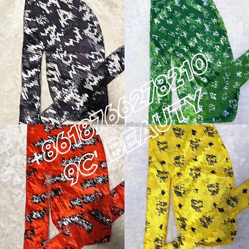 Inspired Famous Brand Factory Wholesale Luxury Silk Durags De Designer for Men