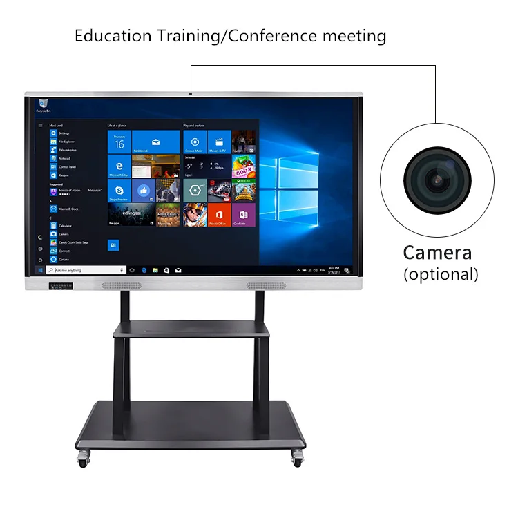 school/classroom/office 86 inch Intelligent touch screen 98 inch portable large size 55 86 interactive led panel