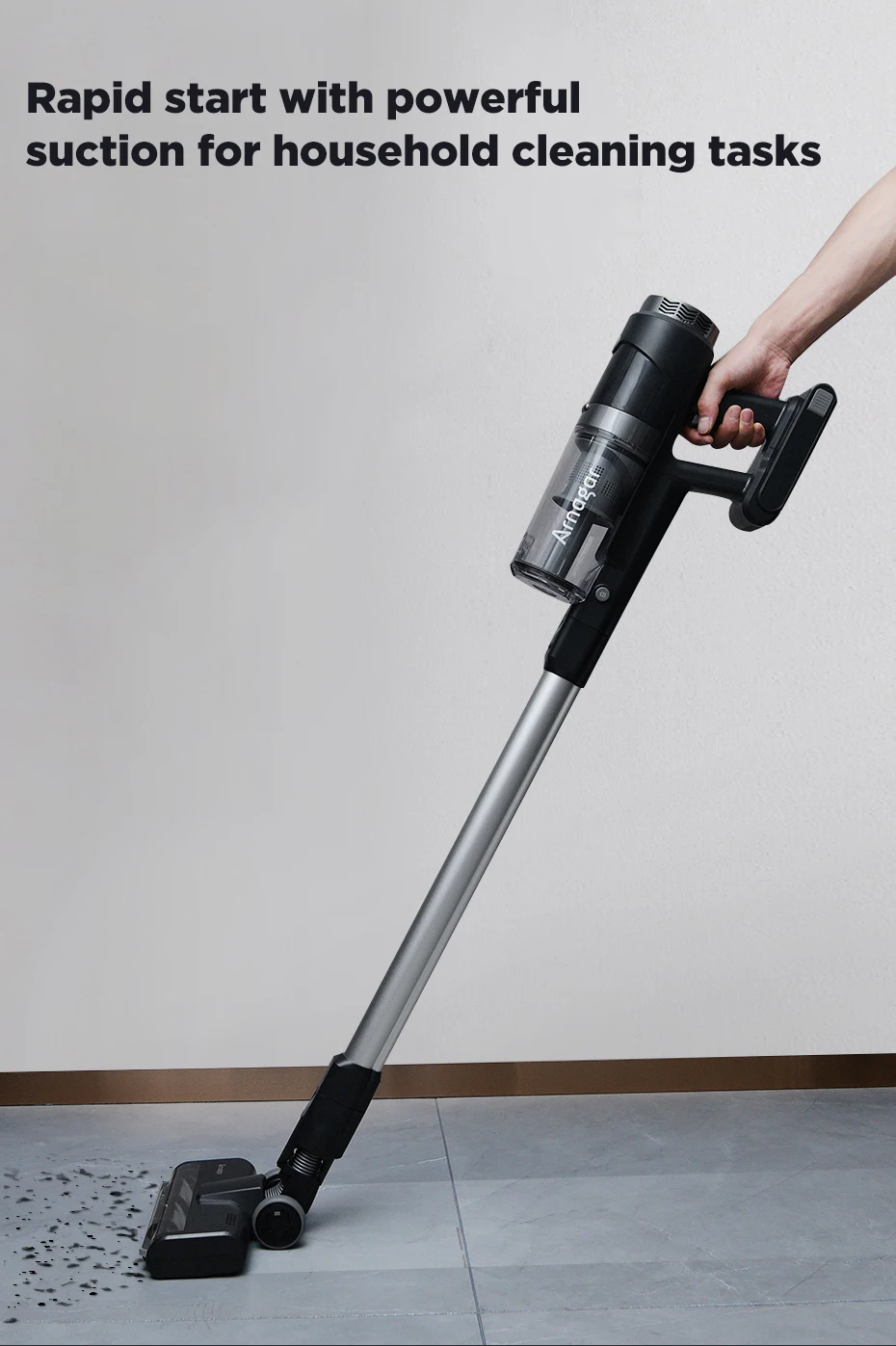 
2021 New Arnagar V12 Powerful Suction Cyclone/Hepa Filter cleaner dust Aspirator Handheld Wireless Vacuum Cleaner 