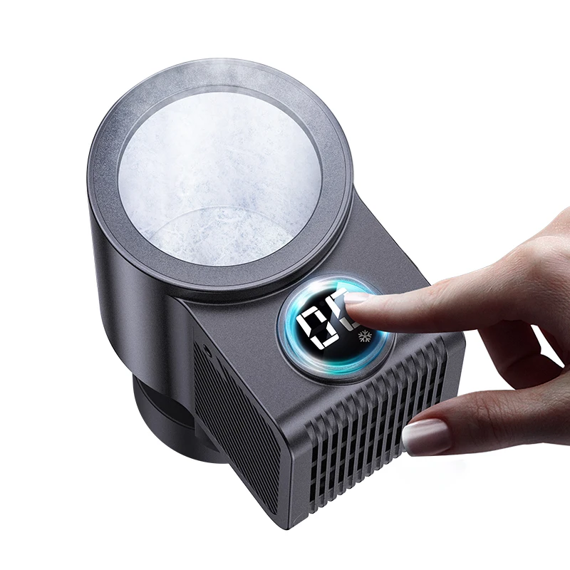USAMS ZB230 Smart Car Cup Cooler автомобильный охлаждающий держатель для кружек со светодиодным дисплеем температуры и сенсорным управлением автомобиля/дома