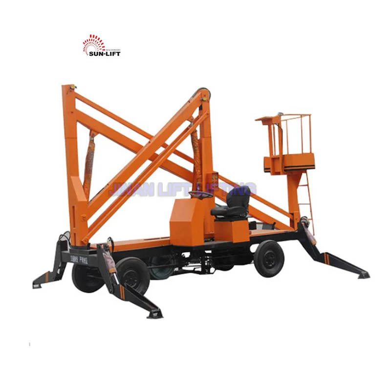 Electric electric telescope lift work platform self propelled  articulated boom lift aerial one man lift 8m 10m 12m 14m
