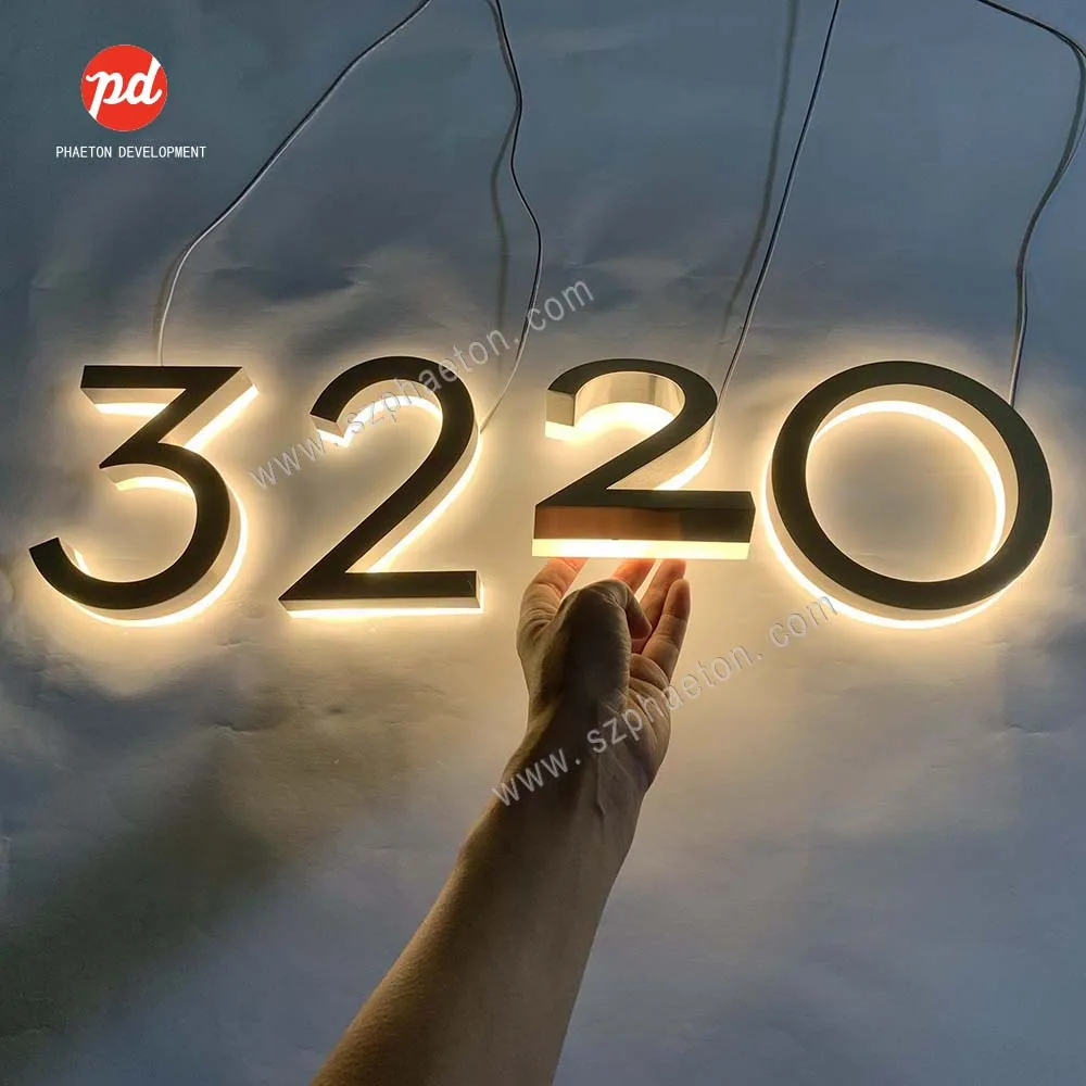 Professional Led Illuminated House Address Number Sign Factory, Led Backlit Numbers for Electronic Signs