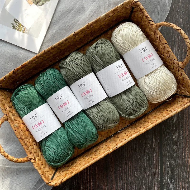 Source manufacturer  linen fiber blended  knitting DIY material  thread