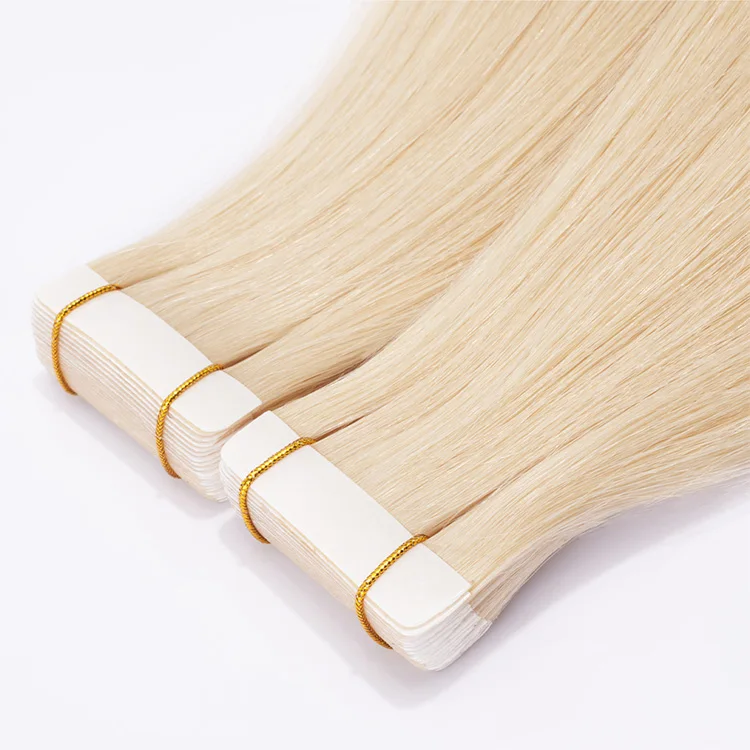 Высококачественные европейские двойные натянутые человеческие волосы в натуральной ленте для наращивания волос Remy