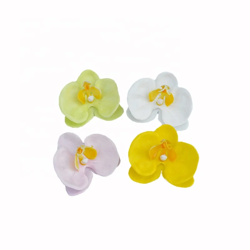 Hot Sale Artificial Silk Flowers Phalaenopsis Christmas Decorations Wedding Bouquets Soap Flower Butterfly Orchid Head